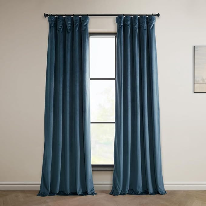 HPD Half Price Drapes Heritage Plush Velvet Curtains 108 Inches Long Room Darkening Curtains for ... | Amazon (US)