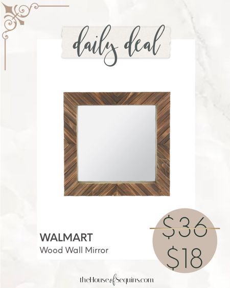 Shop Walmart Home Wood Wall Mirror on sale!