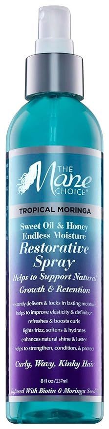 THE MANE CHOICE - Tropical Moringa Sweet Oil & Honey Endless Moisture Restorative Spray (8 fl. oz... | Amazon (US)