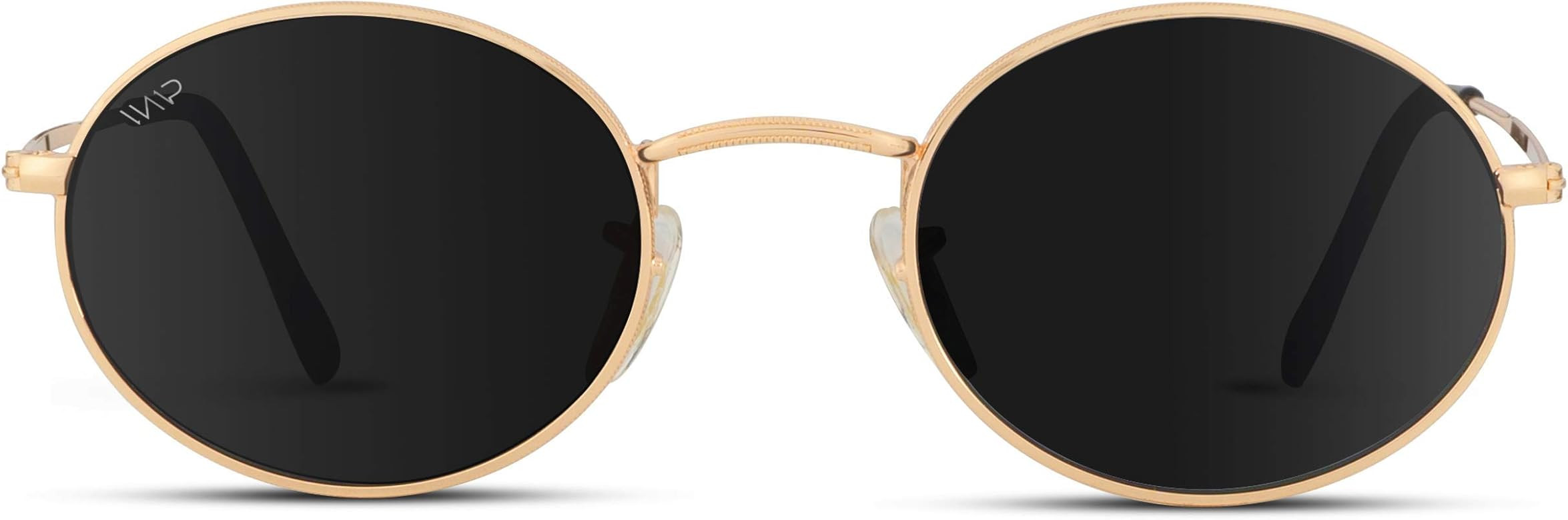 WearMe Pro - Small Oval Metal Frame Tinted Lens Sunglasses | Amazon (US)