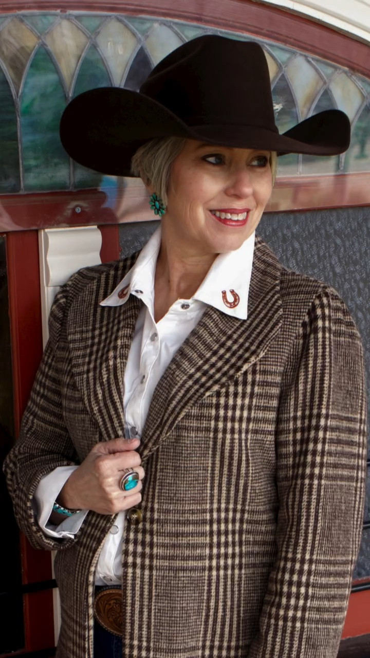 STYLE DOESN’T STOP AT 50, IT GETS BETTER.  The Texas Trio is my go-to style strategy. One great hat.  One intentional accessory.  One standout bag.

Simple pieces, styled with purpose.
Save this for outfit inspiration, and 
share it with a friend who loves a good accessory moment. I’ve tagged line items in this post so you can create your own version of this outfit. 

#fashionover50 #westernchic #over50style #styleguide #westernfashion
