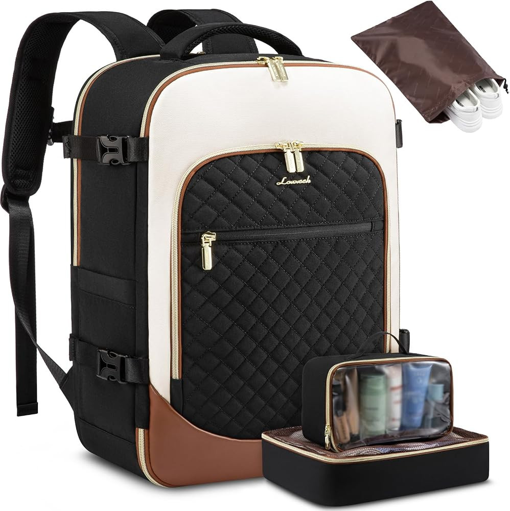 LOVEVOOK Travel Backpack for Women, Carry on Backpack Personal Item Travel Bag, 40L Travel Backpa... | Amazon (US)
