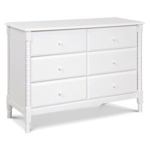 DaVinci Jenny Lind Spindle 6-Drawer Dresser in White | Homesquare