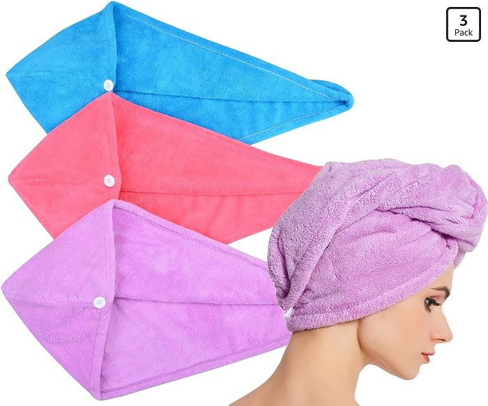 HOPESHINE Hair Towel Twist Women's Soft Shower Towels for Hair Turban Wrap Drying Head Towels Gre... | Amazon (US)