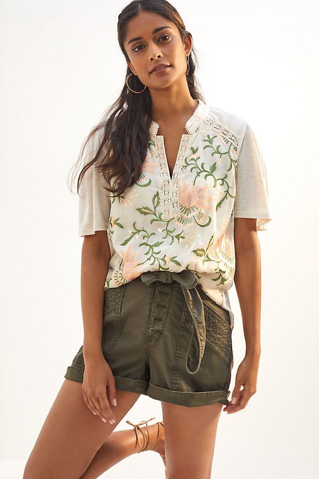 Floral Embroidered Top | Anthropologie (US)