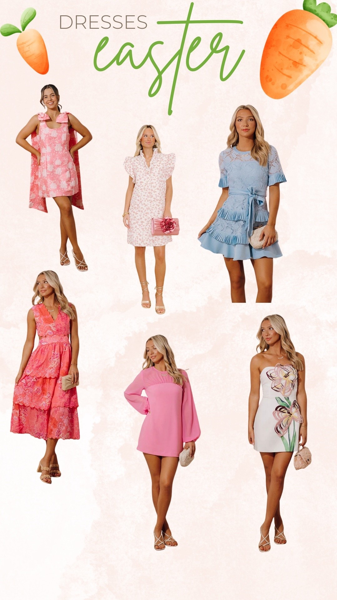 Easter Dresses 🥕

#LTKSeasonal #LTKgrwm #LTKootd