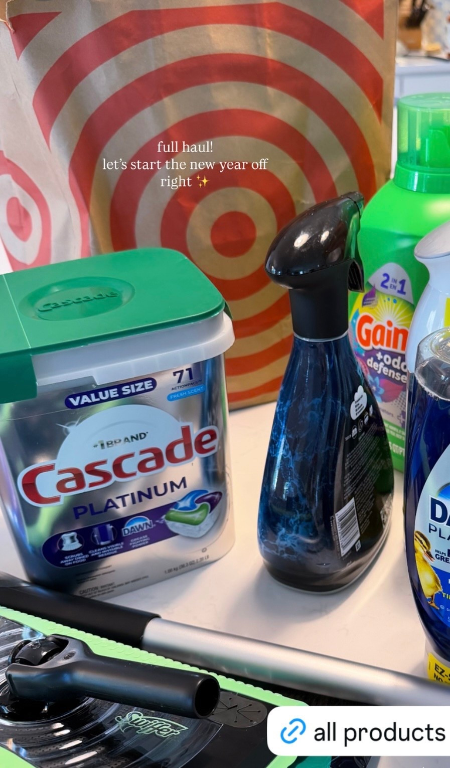 #ad linking the products used in my cleaning reset! @Target @targetstyle @swiffer @dawndishwash @mycascade @febreze #targetpartner #targetstyle #januaryreset liketkit