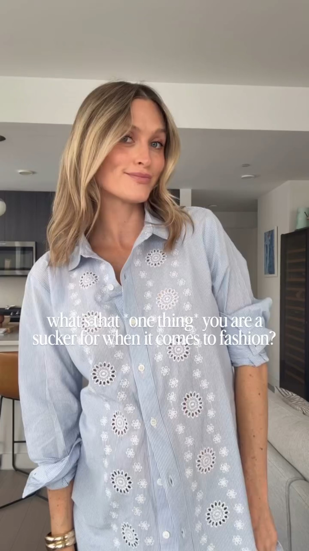 I will forever be a blue stripe shirt and jeans girl 🩵 what's your thing?!

wearing size medium in the top for an oversized, relaxed look with my suede accessories. 

#LTKSeasonal #LTKootd