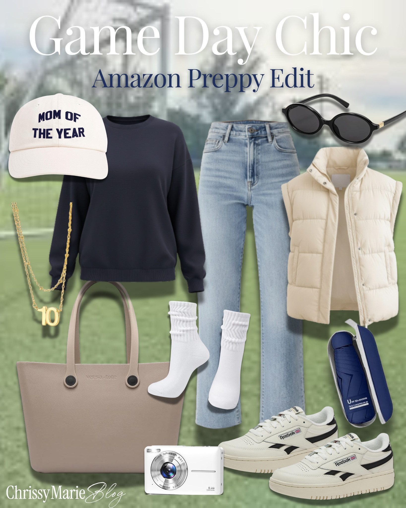 Game day, but make it chic ⚾🤍 A cozy sweatshirt, classic denim, and easy layers make the perfect preppy outfit for cheering from the sidelines. Comfortable, cute, and ready for a full day at the field.

Hashtags:
#gamedaystyle #baseballmom #sportsmomstyle #amazonfashionfinds #preppystyle #sidelinestyle #casualchicstyle #gamedayoutfit 

 #LTKSeasonal #LTKBeauty