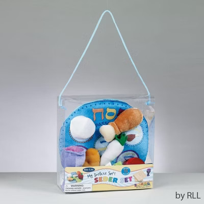 Rite Lite 8.25" Blue and White My Deluxe Soft Seder Play Set | Target