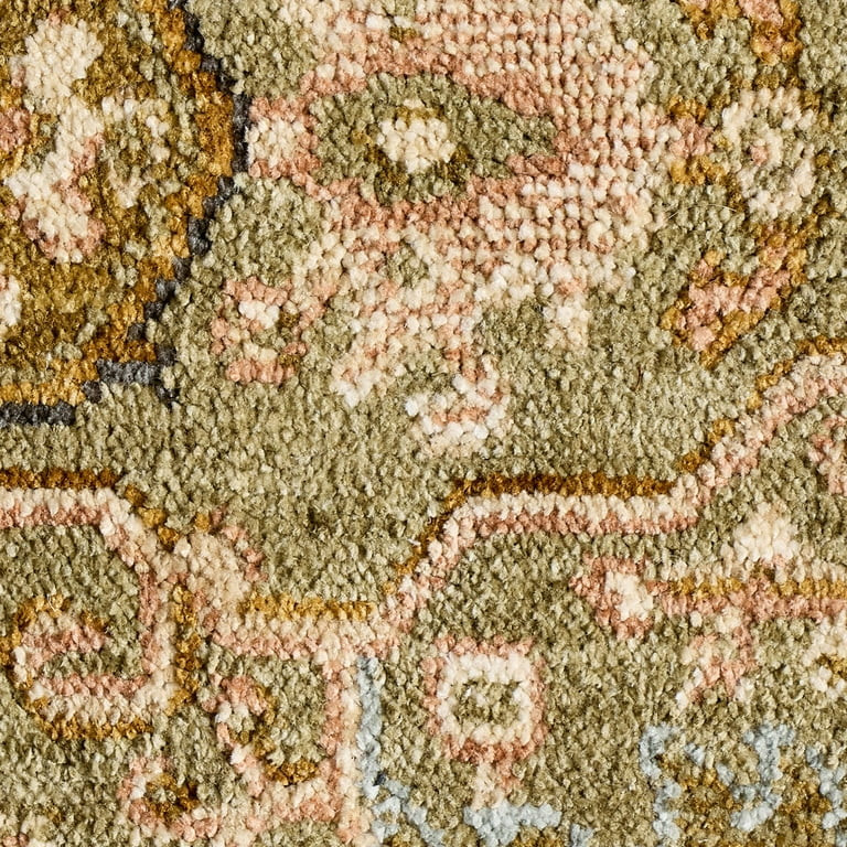 Better Homes and Garden Modern Oushak Low Pile Stain and Fade Resistant Indoor Accent Rug, Green,... | Walmart (US)