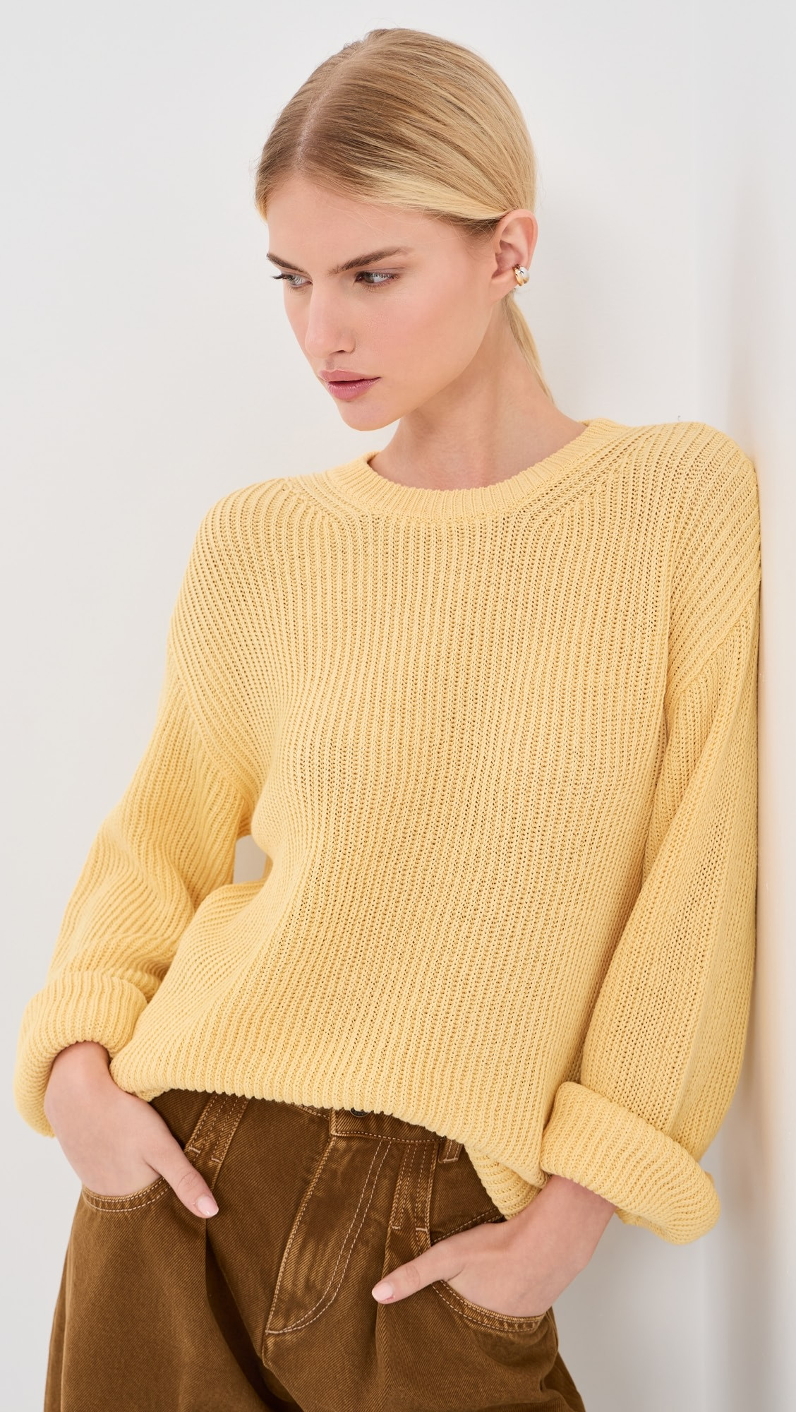 Draped Crew Knit Sweater | Shopbop
