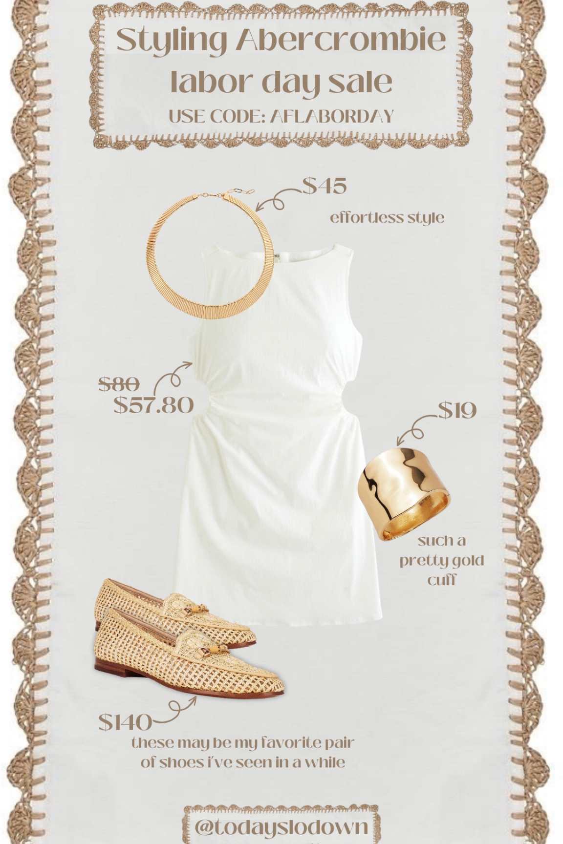 The prettiest neutral toned outfit. So Labor Day!! I love this look. Would definitely wear this to a lunch with friends or around town! 

#labordaylooks #summerfashion #abercrombiesale #saleonsale #europeanstyle #itgirl #backtoschool #workwear #loafers #coastalstyle



#LTKsalealert #LTKSeasonal #LTKunder100