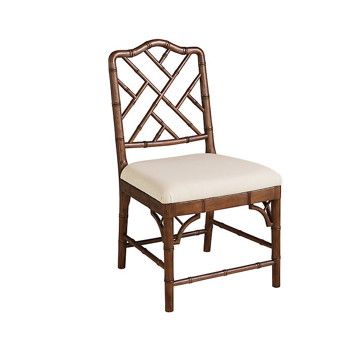 Dayna Side Chairs Set of 2 with Chinese Chippendale Style & Performance Fabric | Ballard Designs, Inc.