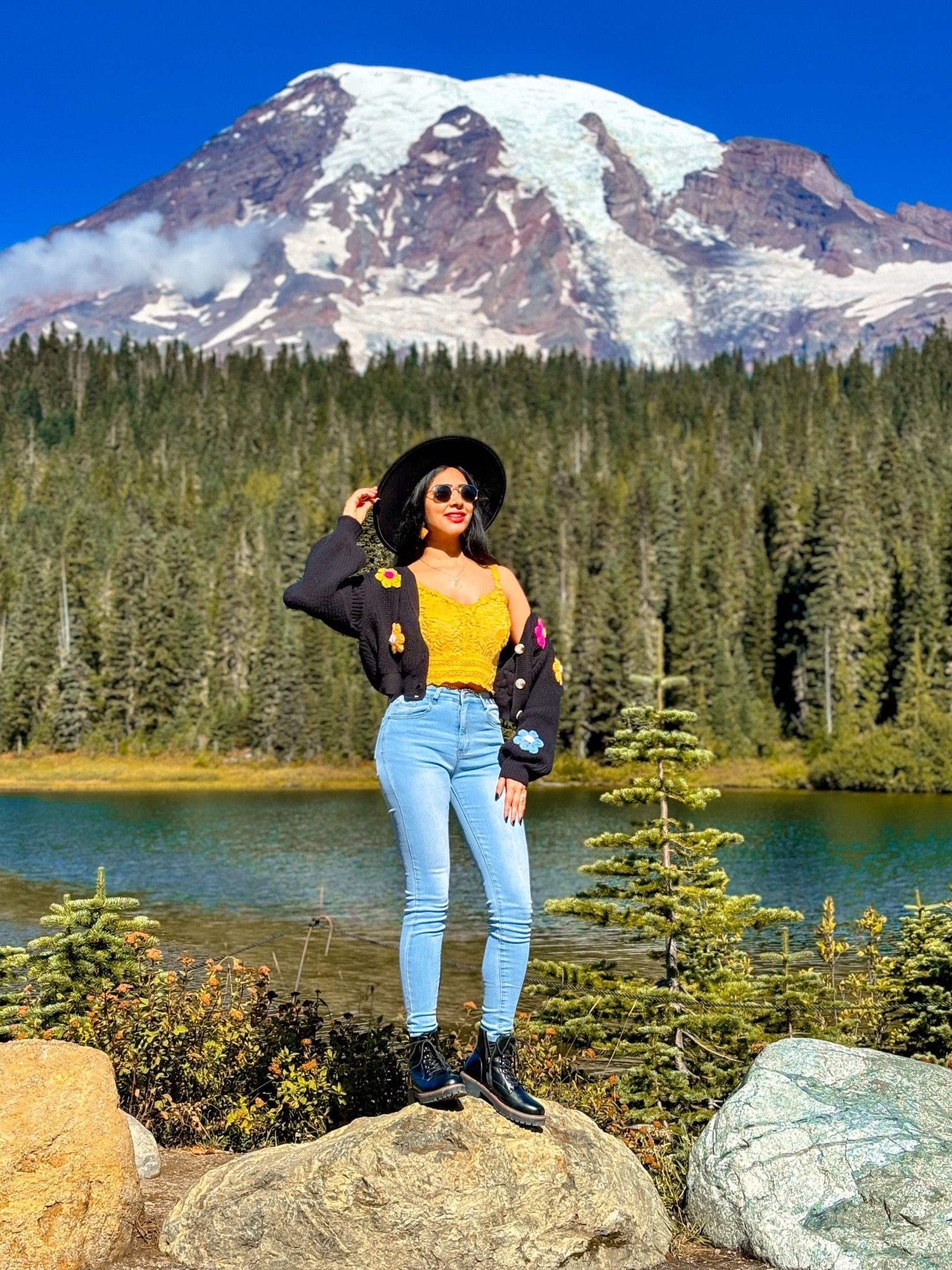 Floral cardigan, blue demons, back booties, outfit inspiration, travel outfit, outfit inspo, outfit of the day, ootd, cozy outfits

#LTKSeasonal #LTKStyleTip #LTKTravel