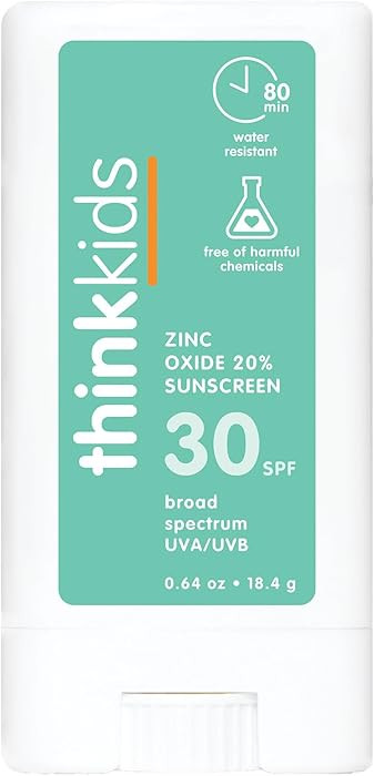 Thinksport Kids SPF 30 Mineral Sunscreen Stick, 0.64 Oz, Safe, Natural, Water Resistant Reef Safe... | Amazon (US)