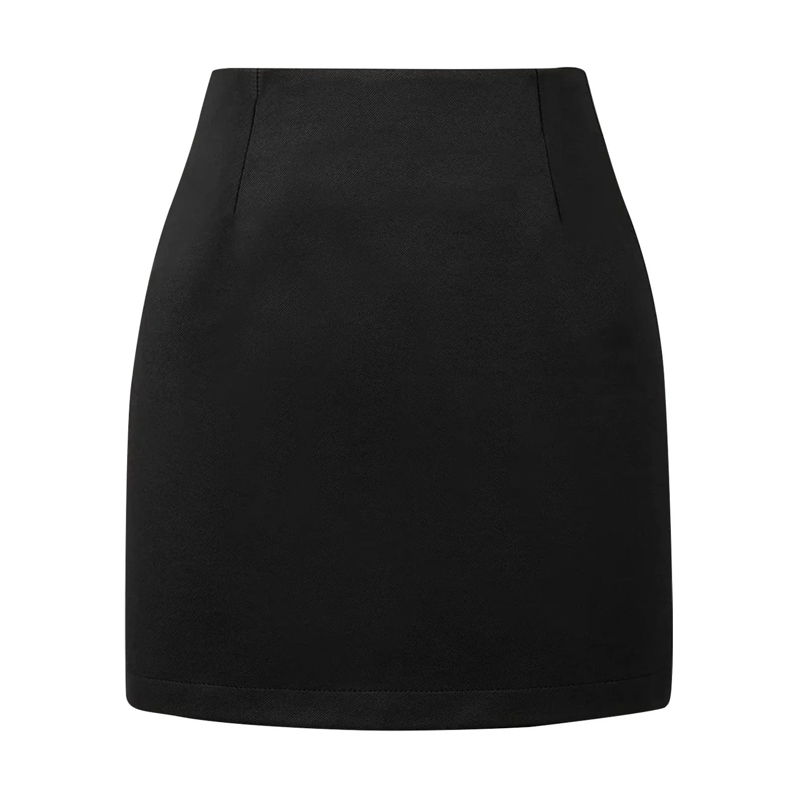ZHUASHUM Women High Waist Plaid Skirt Bodycon Pencil Wool Mini Skirts | Walmart (US)