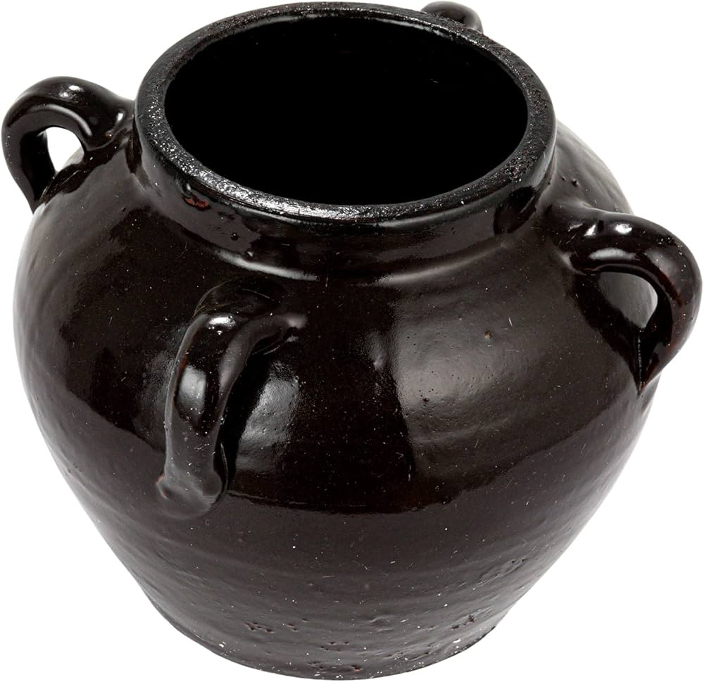 Creative Co-Op Found Decorative Clay Jar, Espresso | Amazon (US)