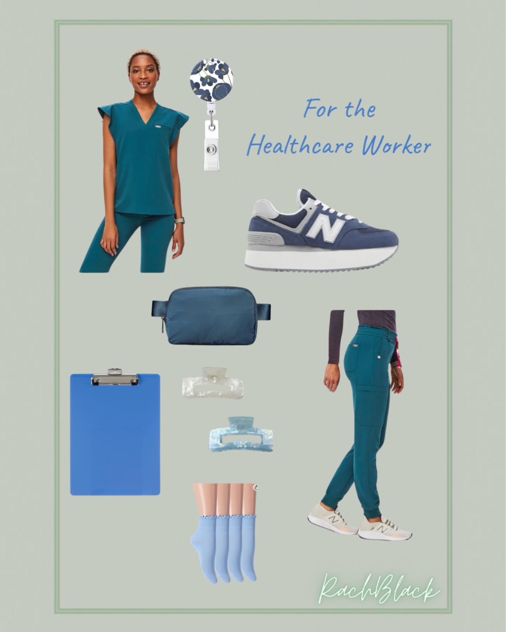 Healthcare Workers 
Figs scrubs
New balance 
Nurse
Hospital worker 