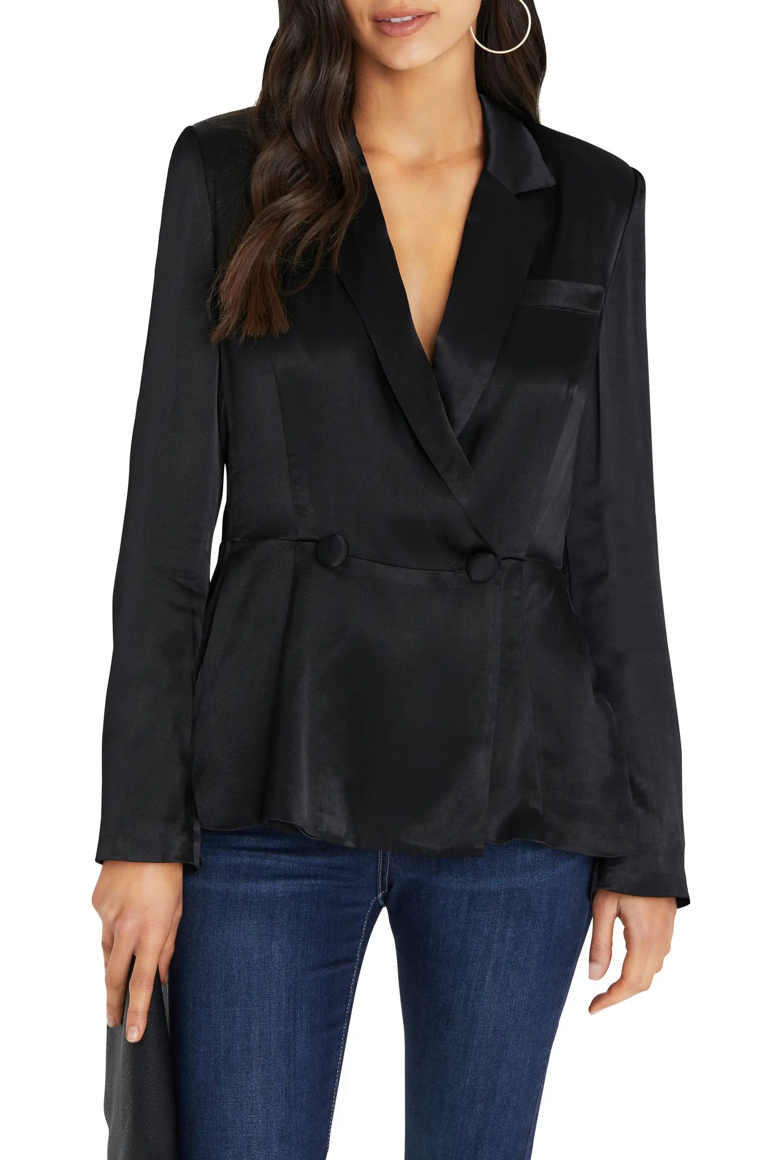 Satin Double Breasted Blazer | Nordstrom