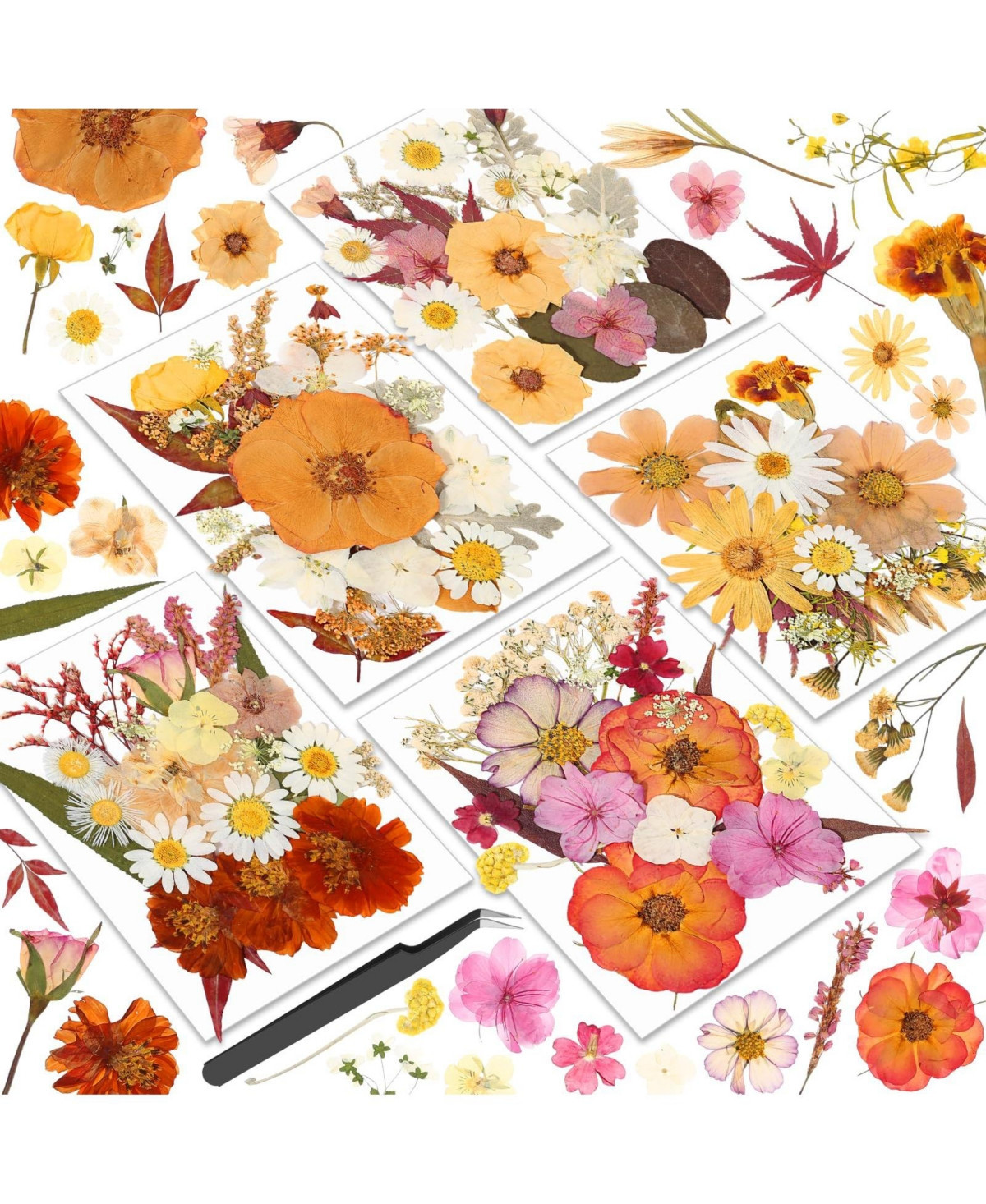 Gnuadz 140 Pcs Dried Pressed Flowers Leaves Bulk Herbs Kit Scrapbooking Diy Art Crafts Epoxy Molds Candle Soap Making Nails Decor - Boho pressed flowe | Macy's
