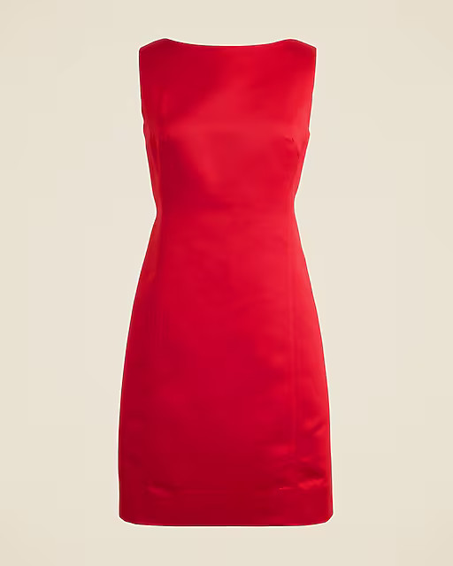 Collection scoopback mini dress in satin | J. Crew US