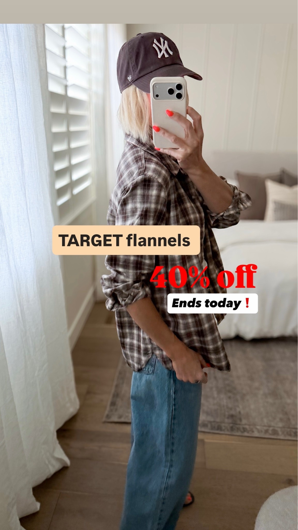 @Target 40% off ends today 10/7! 
LOVING their flannels — size up for the perfect oversized fit.👌