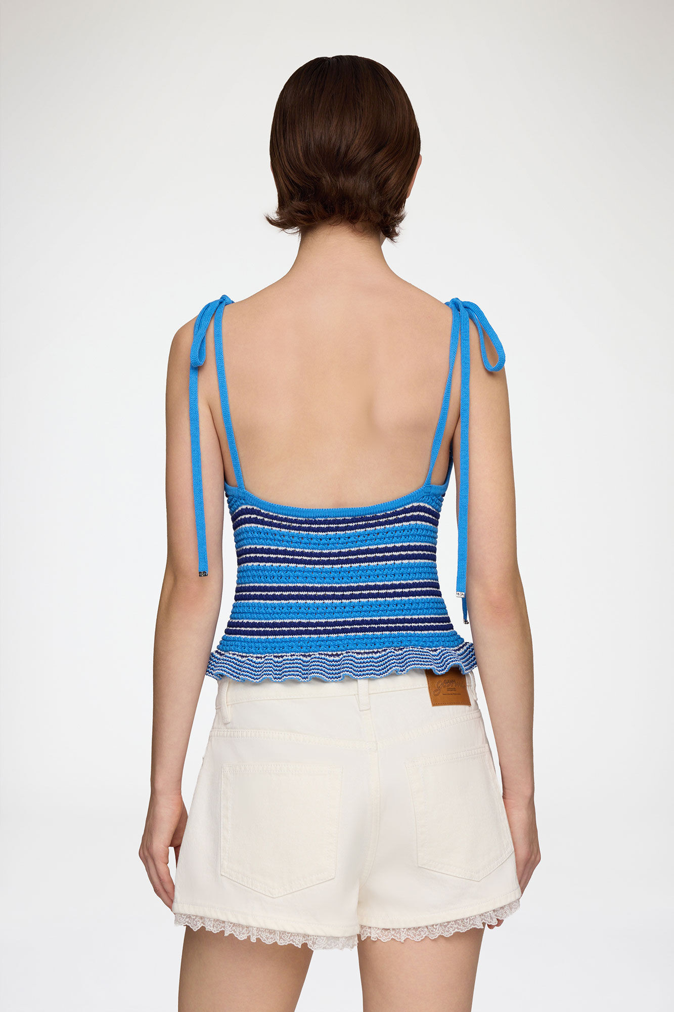 Top in Striped Pointelle | Ganni