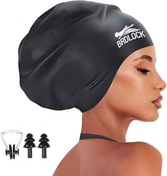 Extra Large Swim Cap for Braids and Dreadlocks Swimming Cap for Women Long Hair Braids Dreads Loc... | Amazon (US)