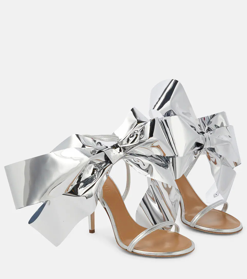 Metallic bow sandals | Mytheresa (INTL)