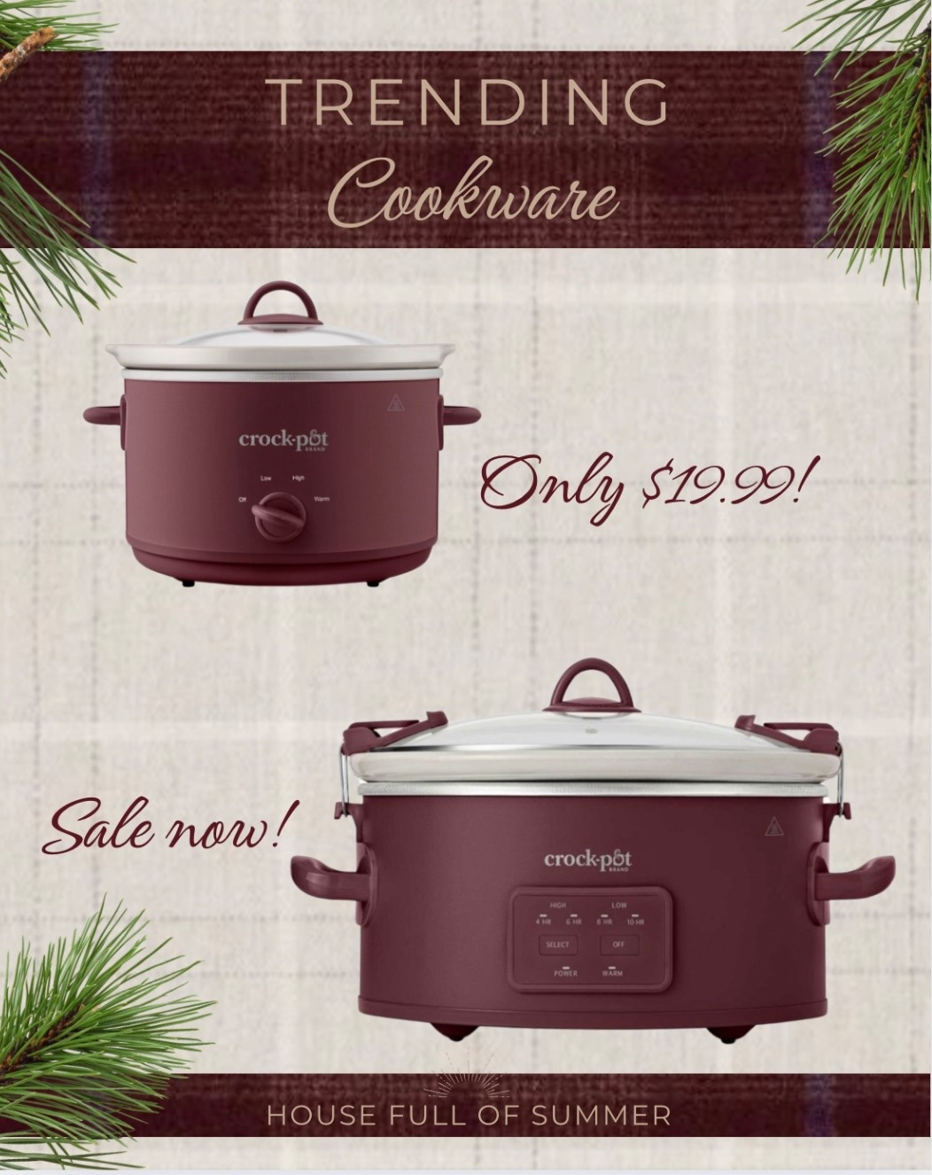 Loving this color!! So pretty especially for the holidays and hosting. Christmas party entertaining Thanksgiving crockpot slow cooker hostess gift Marion buggy day dark red kitchen essentials on sale 

#LTKGiftGuide #LTKHome #LTKSaleAlert