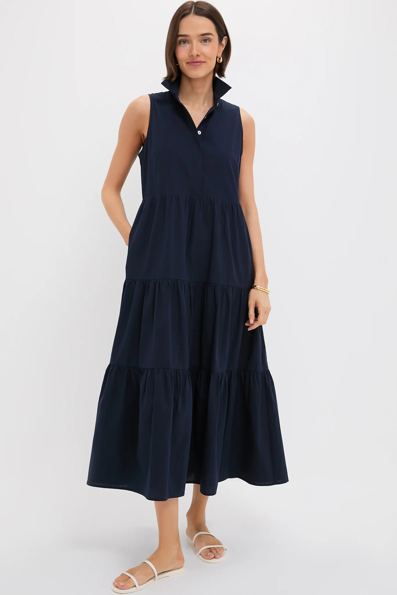 Navy Sleeveless Mabel Maxi Dress | Tuckernuck (US)