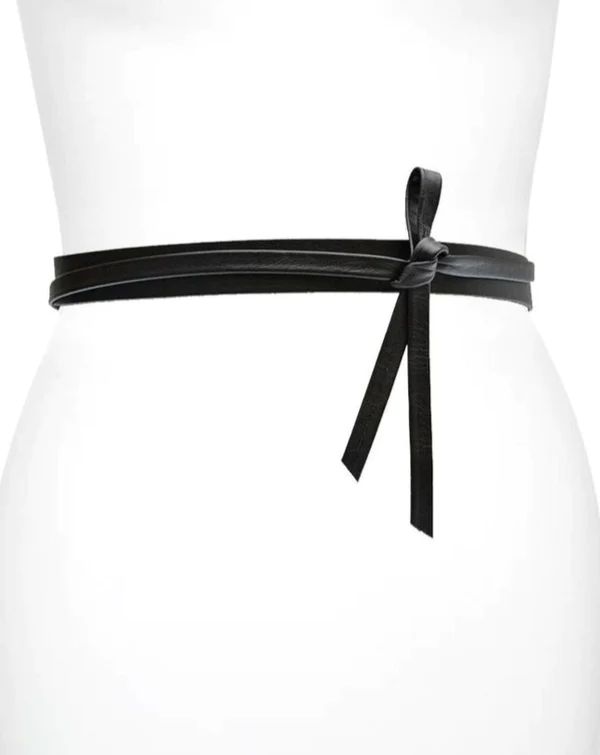 Skinny Wrap Black Belt | Fashion Belt | Leather Belts - ADA Collection | ADA Collection