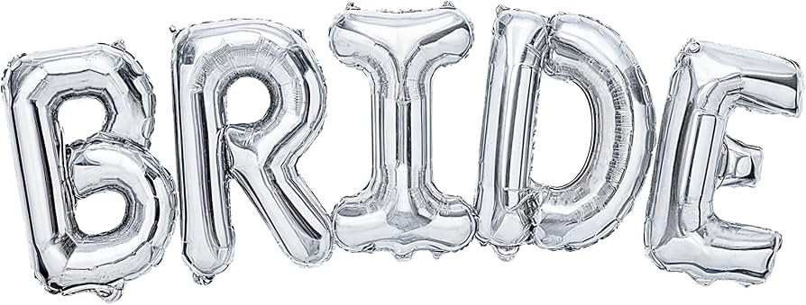 KatchOn, Giant Bride Balloons Silver - 40 Inch | Bachelorette Party Decorations | Silver Bride Ba... | Amazon (US)