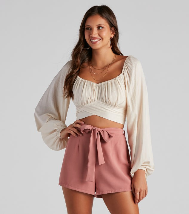 Sweet And Flirty Satin Crop Top | Windsor Stores