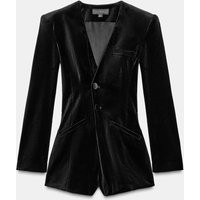 Zara - Velvet Blazer Romper - Women - Black - Women | Zara US
