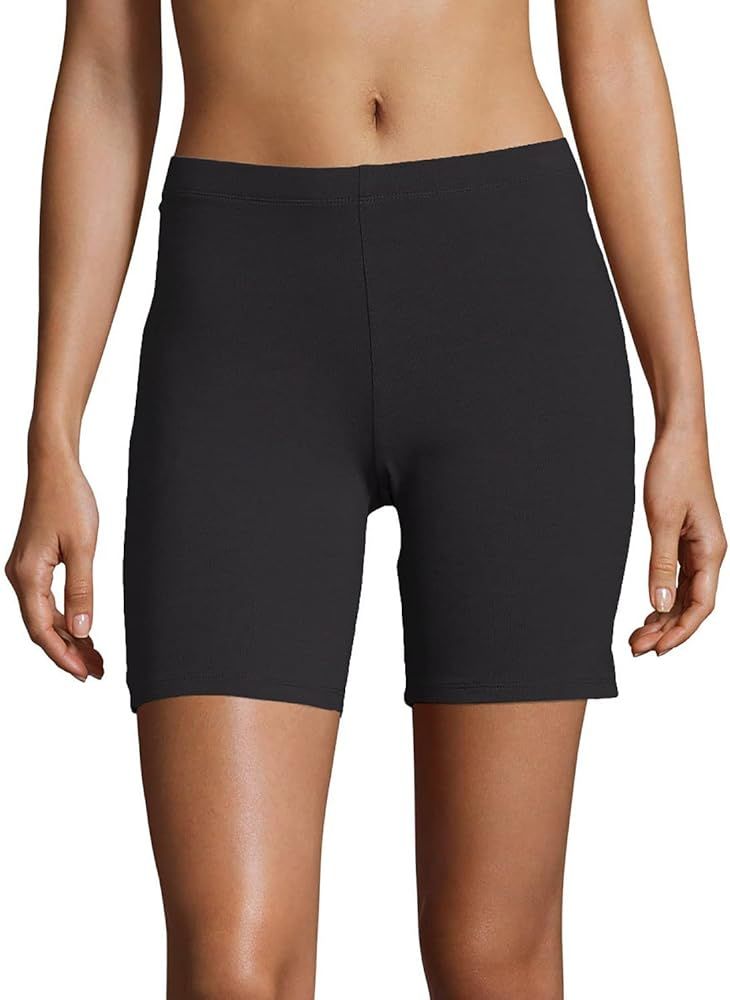 Hanes Women's Stretch Jersey Bike Short | Amazon (US)