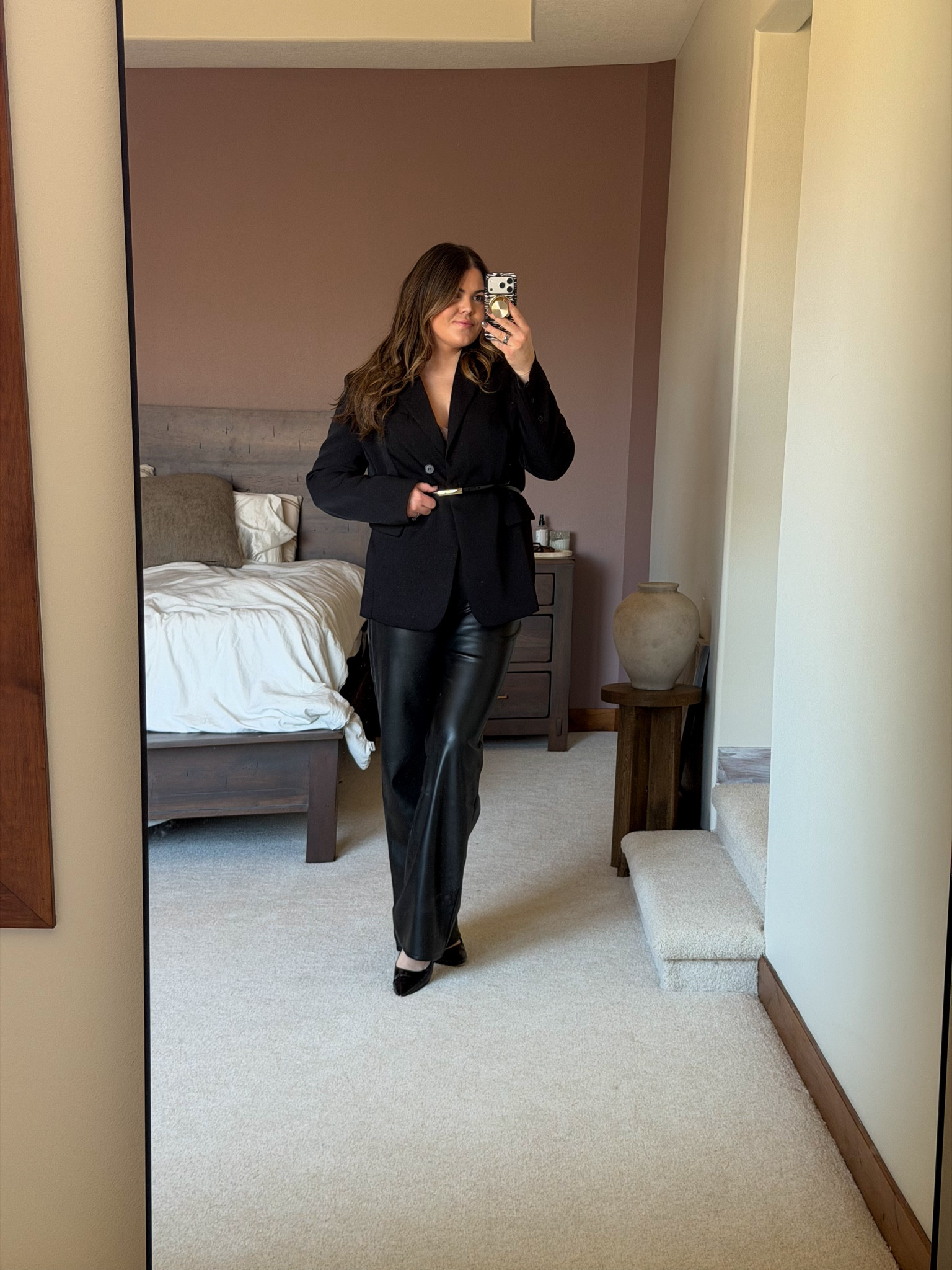 Another special event or night out, date night look I packed for New York City fashion week

Size 32 in the leather pants and XL/14 in the blazer ￼

#LTKNYFW #LTKMidsize #LTKWorkwear