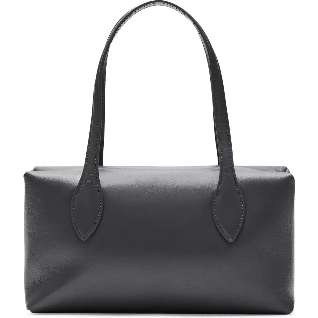 MANGO Selection Leather Shoulder Bag in Gray at Nordstrom | Nordstrom