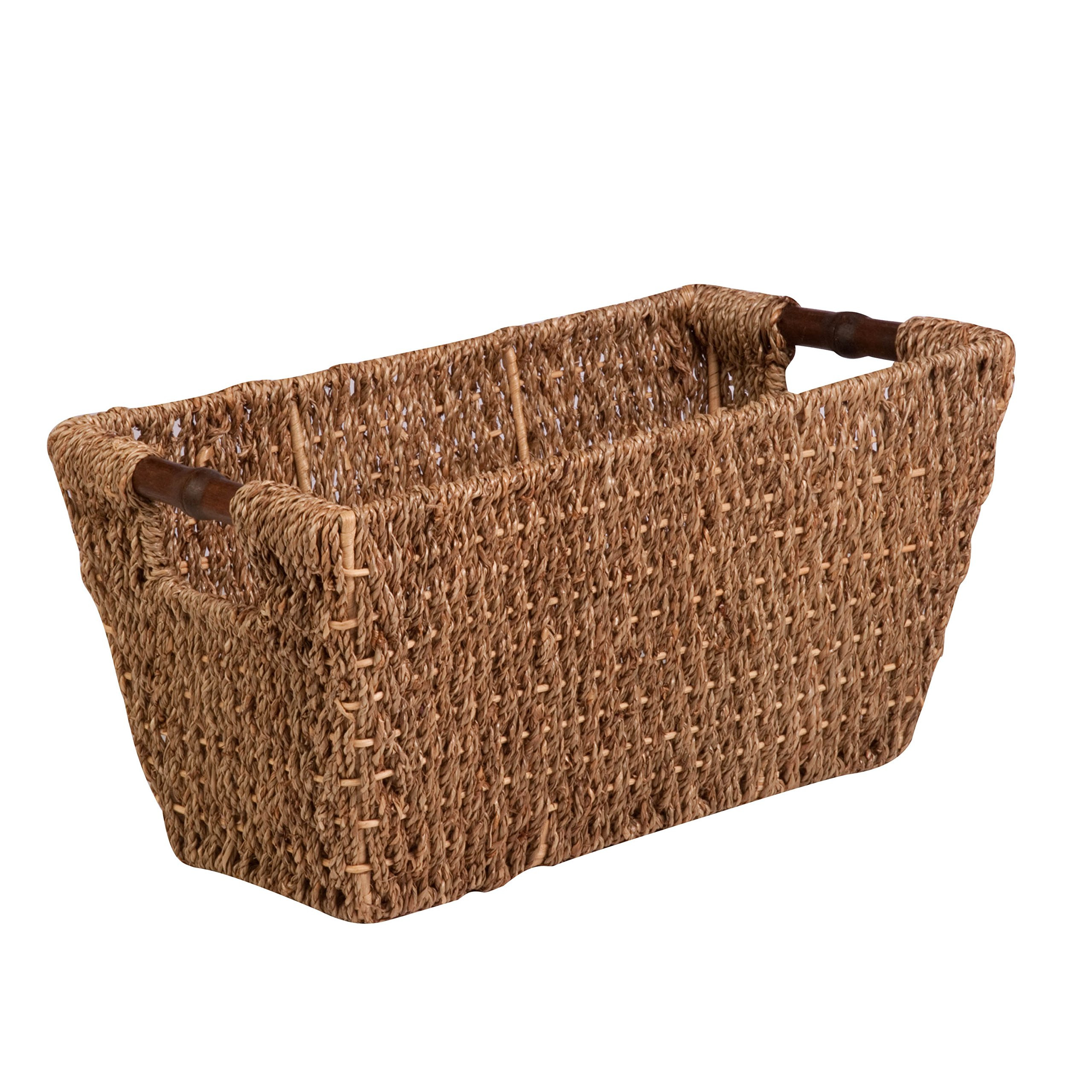 Honey-Can-Do Seagrass Basket w/Handles - Med STO-02965 Natural | Amazon (US)