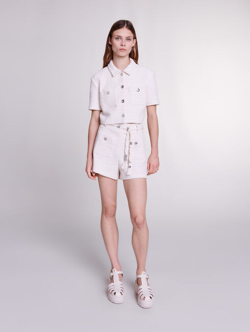 Tweed crop top | Maje US | Maje US