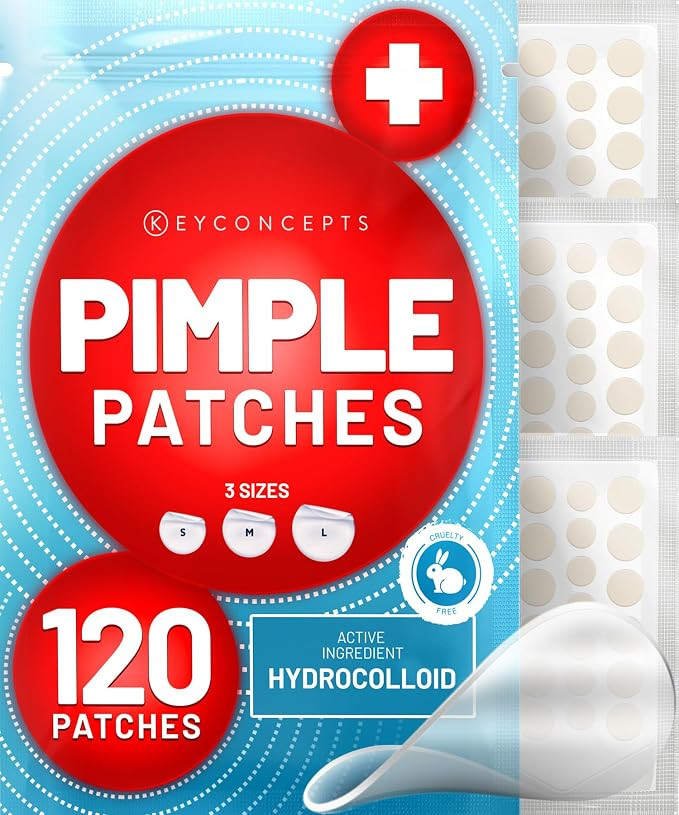 KEYCONCEPTS Pimple Patches for Face (120 Patches), Hydrocolloid Pimple Patches - Pimple Patch Zit... | Amazon (CA)