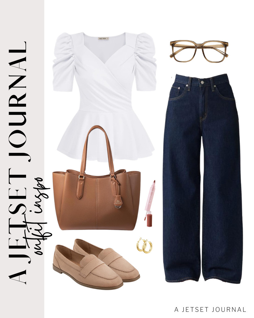 We love this puff-sleeve blouse from GRACE KARIN, and it goes perfectly with Levi’s baggy jeans. This tote bag from LOVEVOOK and loafers match this fit. PANNER’s blue light-blocking glasses add character to the look.

#LTKSeasonal #LTKSaleAlert #LTKTravel
 

 