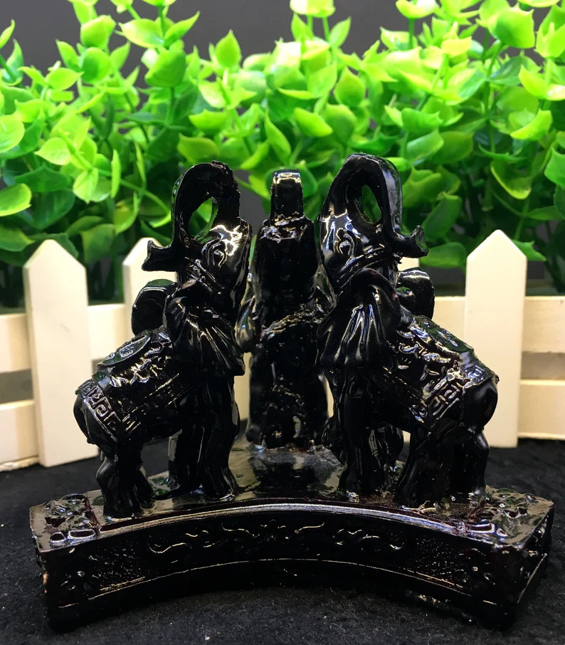 Hand Carved Round Hollowed-out Resin Elephants - Etsy | Etsy (US)