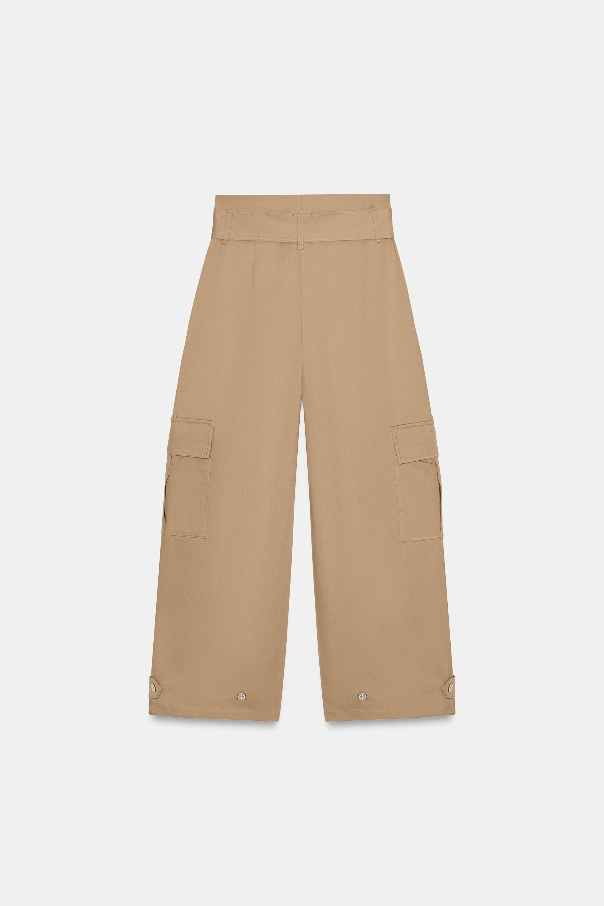 PAPERBAG CARGO POCKET PANTS | Zara Canada