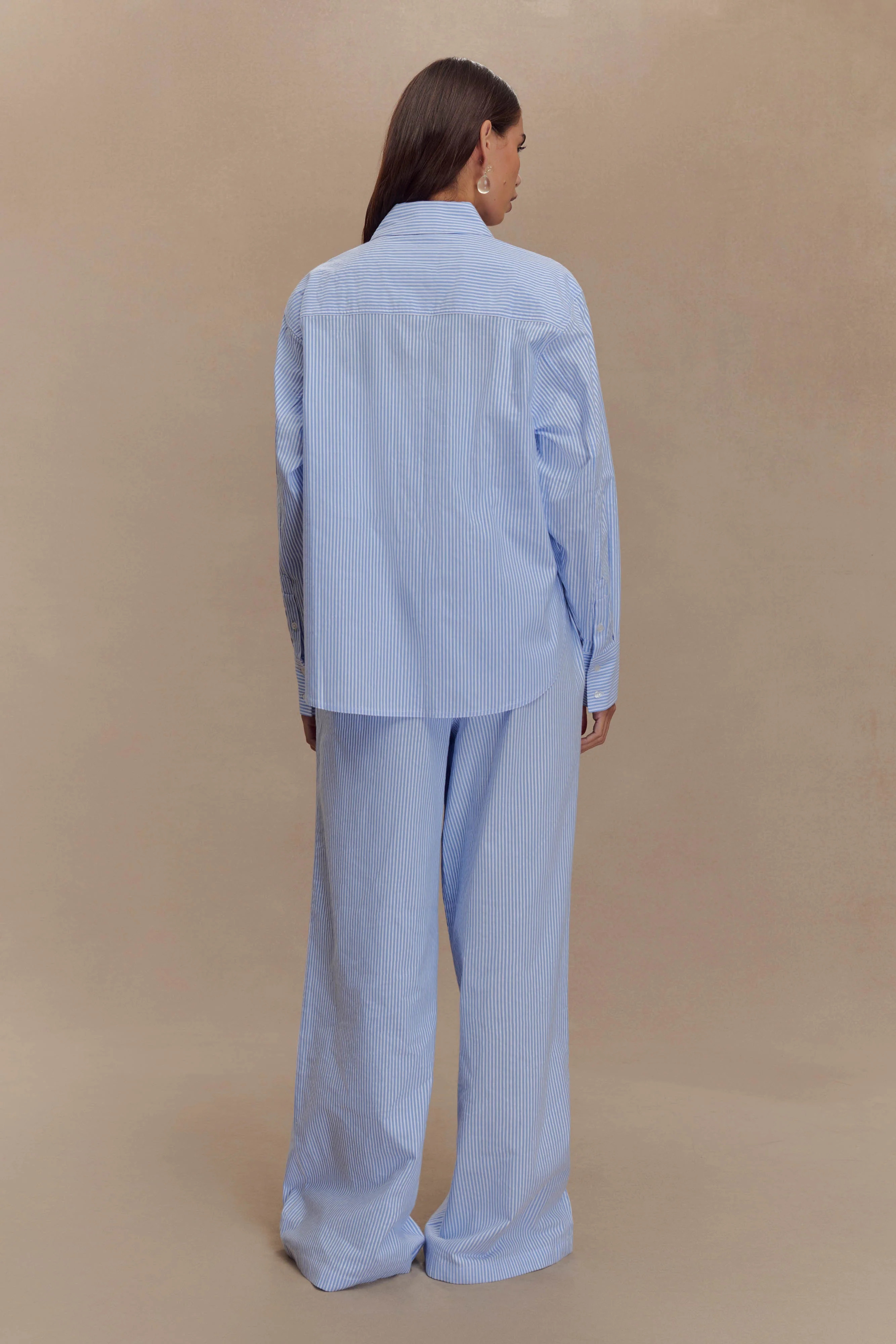 Oversized Shirt - Blue Pinstripe | MESHKI US