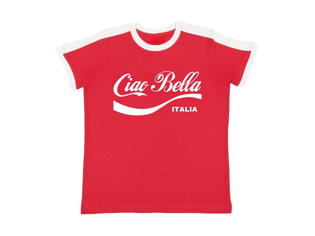 Italian Summer Women's Baby Tee, Ciao Bella Italia Ringer T Shirt, European Summer Jersey T-shirt... | Etsy (US)