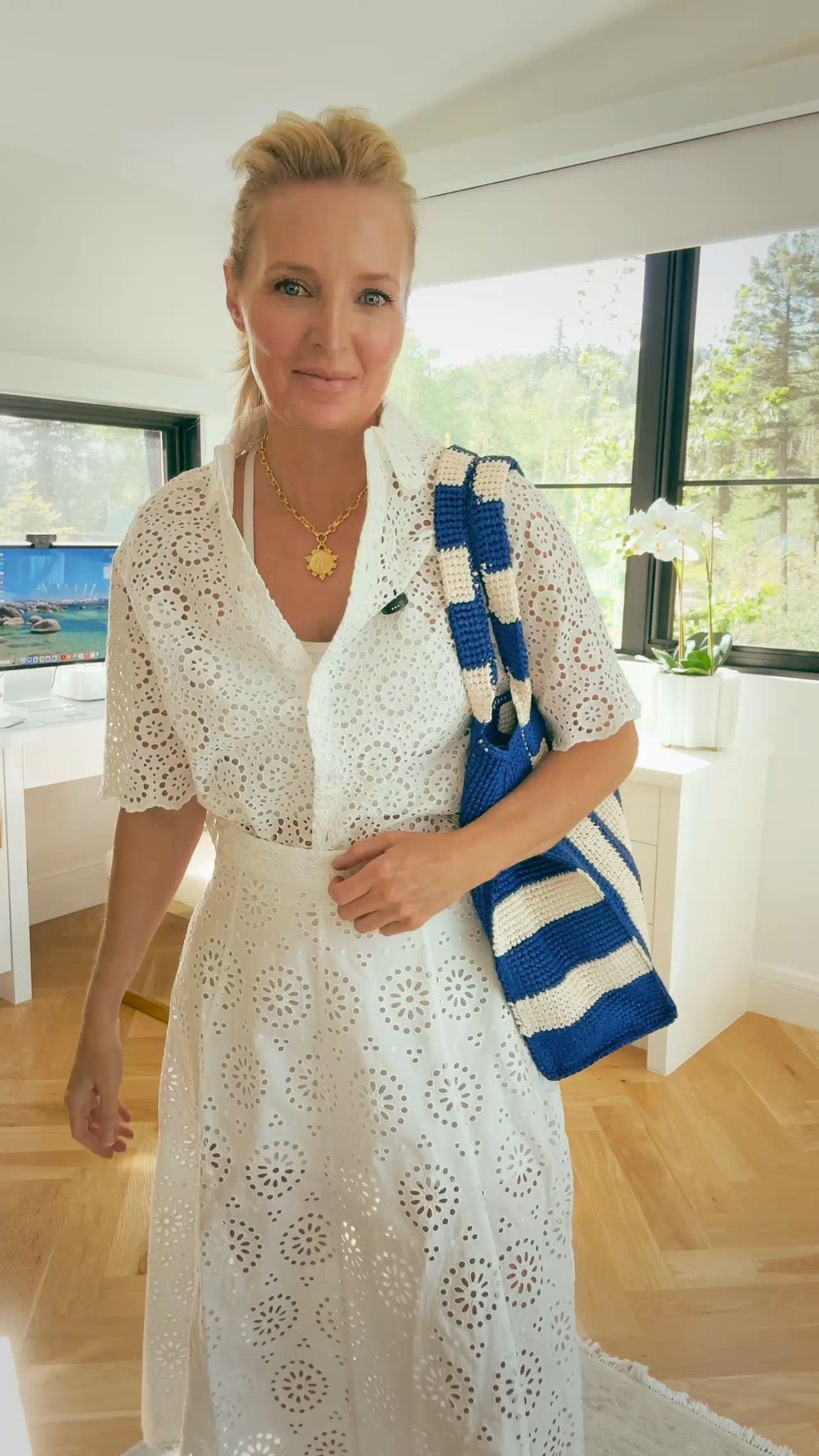 White eyelet as a set is such a smart summer buy. 

The FRAME cotton eyelet button down and skirt give you two pieces that work together and separately; double the outfits, half the effort. Styled with the Loeffler Randall striped raffia tote and a Brinker & Eliza necklace for just the right amount of polish. 

 #LTKdayinmylife #LTKgrwm #LTKOver40
