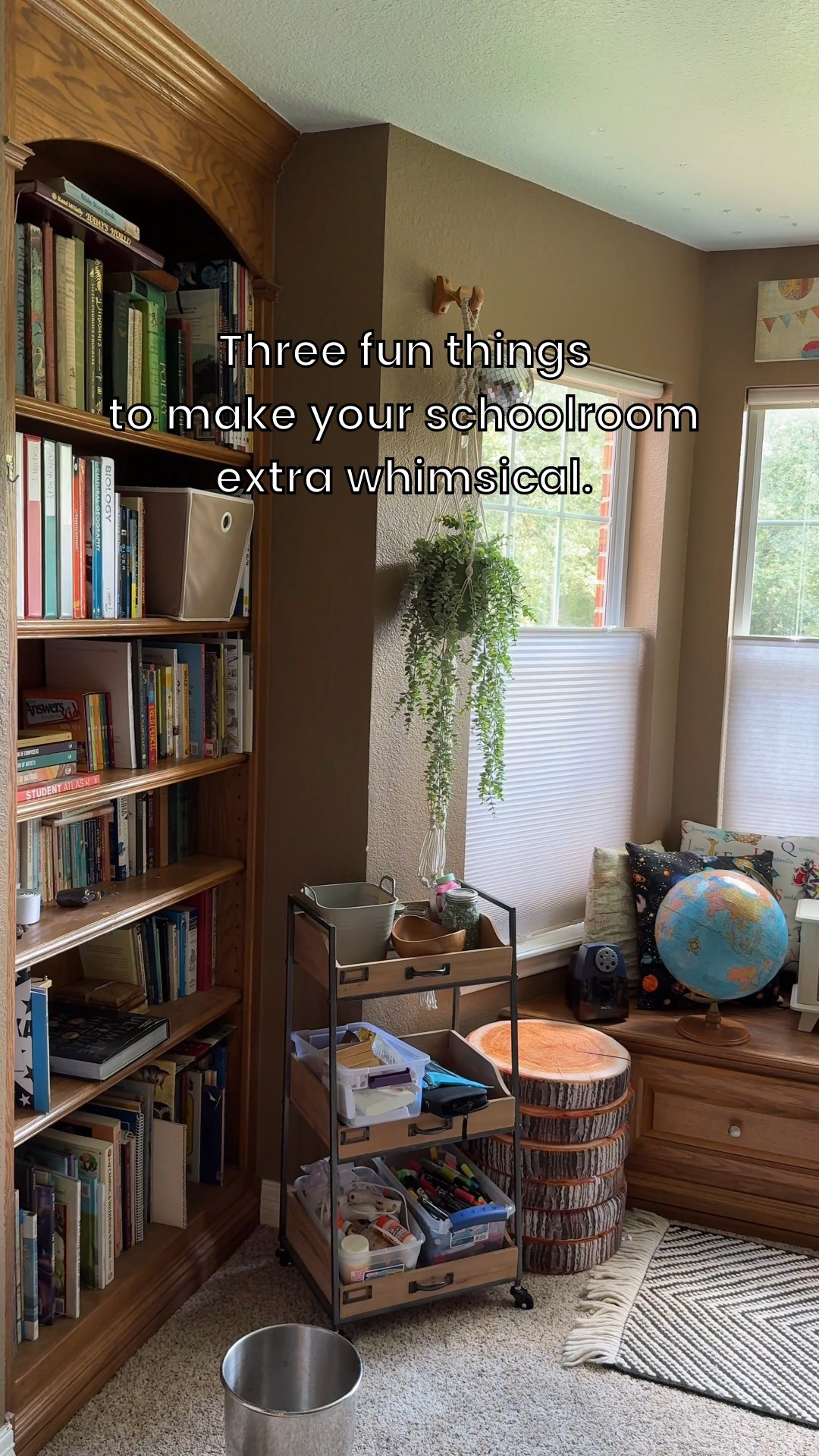 These three things have been a staple in our school room for a while! 1) a tiny (electric) fireplace space heater. This one lets us just have the light on without the heat. 2) Cute, realistic looking, paper moths in different places around the room. 3) Floating, wizard inspired candles with a wand remote! We love these and they add such a whimsical charm to our space. 

#LTKHome