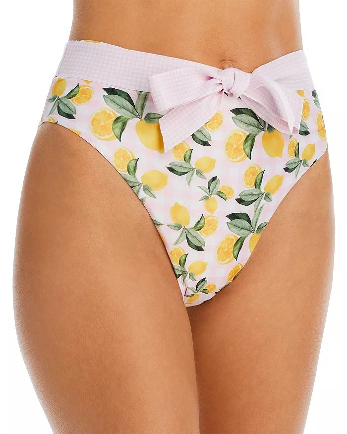 Lina Lemon Vichy High Waist Bikini Bottom | Bloomingdale's (US)